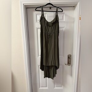 Torrid 3 Olive Green Sleeveless hi-low Dress